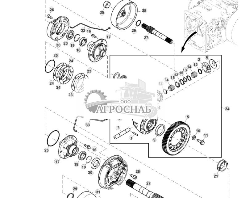 Шестерни и валы дифференциала, 25 kmh - ST829815 208.jpg